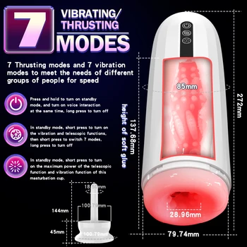 7 Thrusting Vibrations Wearable Automatic Male Masturbators Blowjob Vaginas Adult Masturbation Sex Toys For Men 18