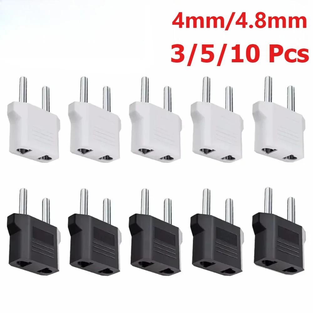 Electrical Plug Adapter US To EU Korea European Power Adaptor Travel Converter American China To Europe KR 3/5/10Pcs