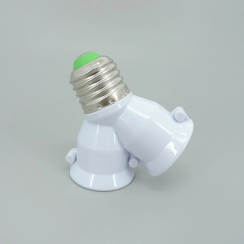 AC E27 to 2 E27 2 In 1 head Extended LED light Bulbs Lamp base power Holder power Socket Splitter Adapter For home Photo Studio