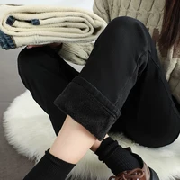 Women's Winter Fleece Warm Jeans Retro Elastic Thickened Comfortable Straight Fashion Korean Casual Female Velvet Denim Pants - Image 5