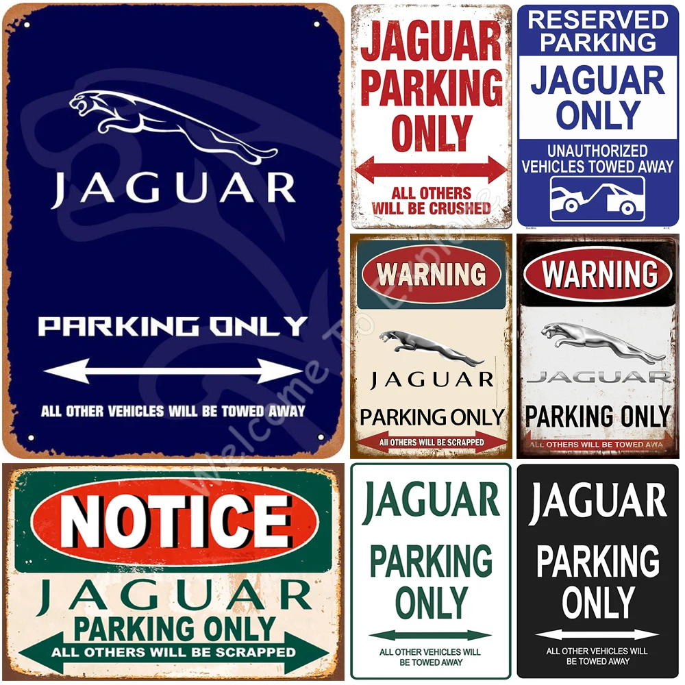 Metal Wall Plaque Decoration Plaque Metal Vintage Jaguar Vintage