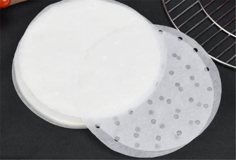 Round steam food steamer buns Paper Liners Dim Sum Non-stick Oven BBQ Grill Paper Hamburger Patty Baking 400pcs