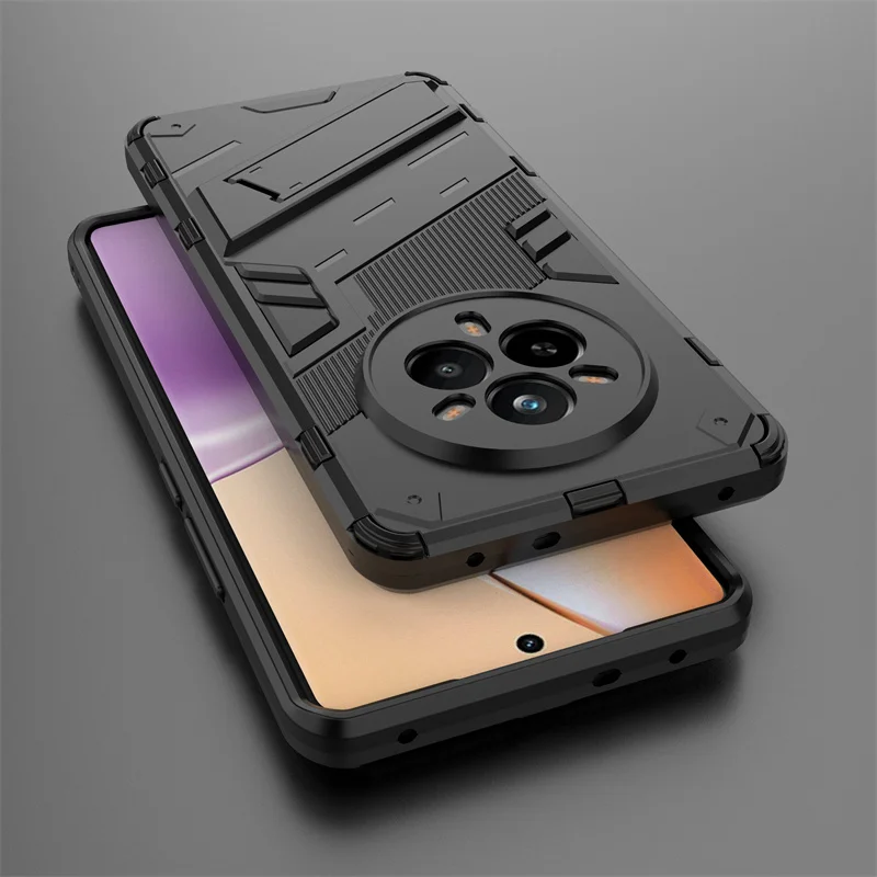 Magnetic Armor Shockproof Phone Case with Kickstand - Enhanced Protection Back Cover
