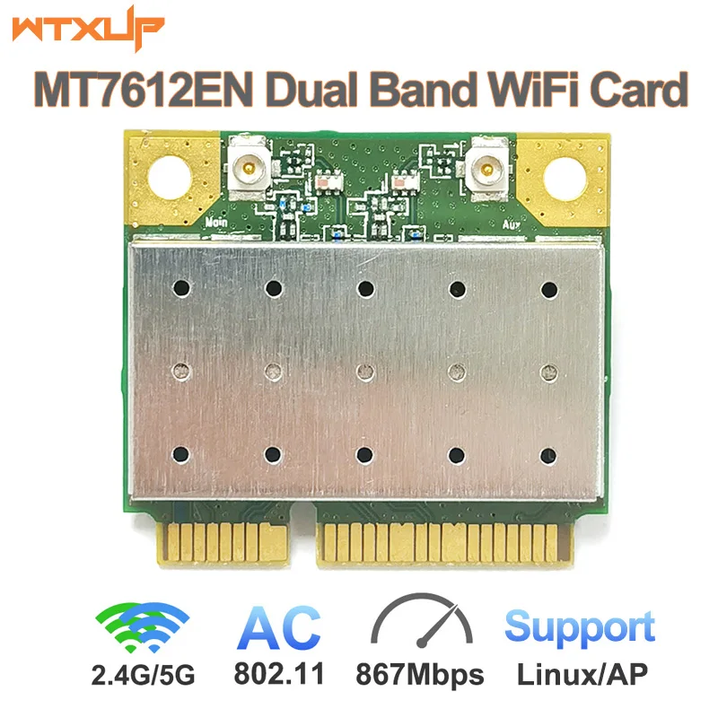 

MT7612EN Dual Band 2.4G/5G 802.11AC 1200M WIFI Module Network Card For Linux/Android