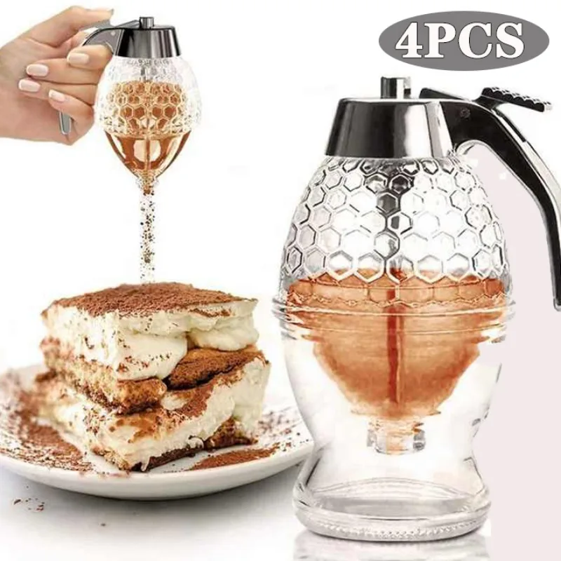 Syrup Extruder Juice Dispenser Bottle Jar Honeypot Honey Syrup Dispenser Press Type Lower Spear Storage Tank Sealed Tank syrup dispenser