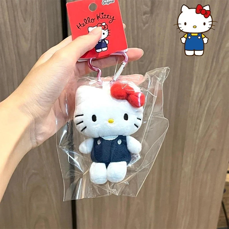 

Брелок Hello Kitty, аксессуары Sanrio, плюшевые игрушки, kawaii kt Love, пряжка, плюшевая кукла, игрушки, модная подвеска для сумки, подвеска для подарка