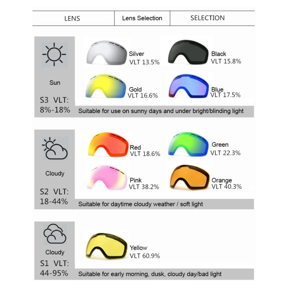 Winter Ski Goggles Professional Double Layers Lens Anti-fog Snow Sunglasses Adults Windproof Ski Glasses Snowboard Eyewear 6