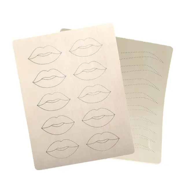 3/5/10/15PCS Professional Lip Mouth Tattoo Practice Skins Cosmetic  Permanent Makeup Fake Lip Practice Skin Tattoo Supply