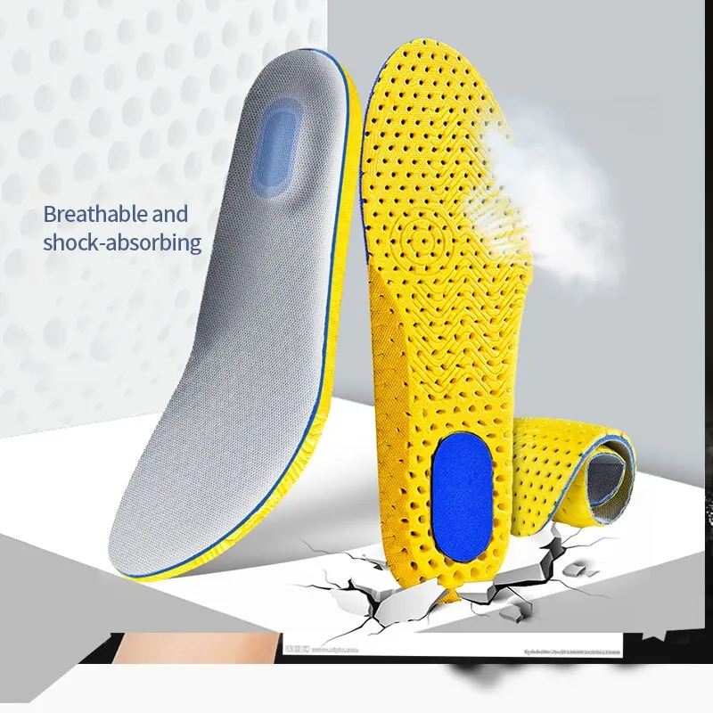 thumbnail image 5 of Plantillas ortopédicas de espuma viscoelástica de 3 pares para pies, almohadillas para suelas de zapatos, desodorante de malla, zapatillas transpirables, cojín para correr para hombres y mujeres, 5 of 5