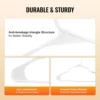 VEVOR Hangers, 0.2 in Ultra-Thin, 50 Pack White Plastic Hangers with Stable Triangular Top Structure & Wider Notch Design 3