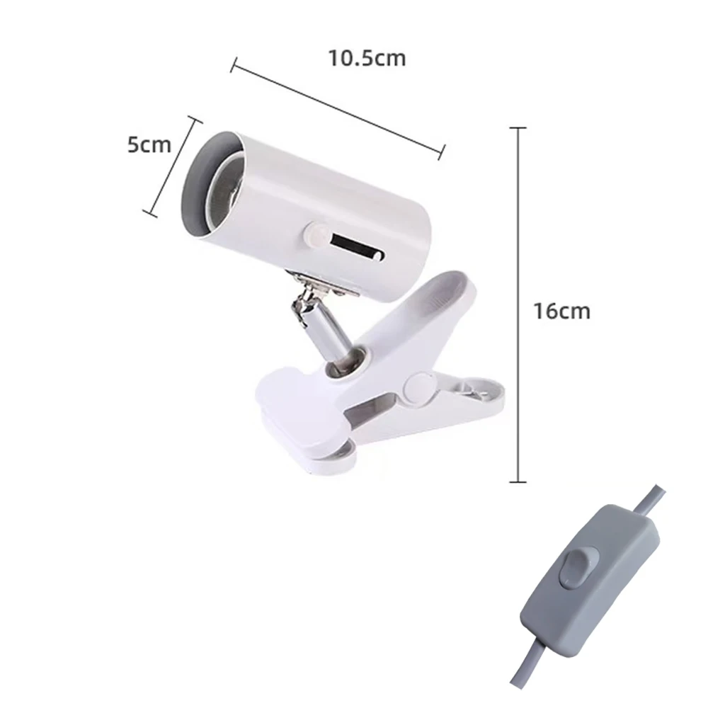 E27/E26 300&deg; Adjustable Desk Clip Lamp Holder 1.5M