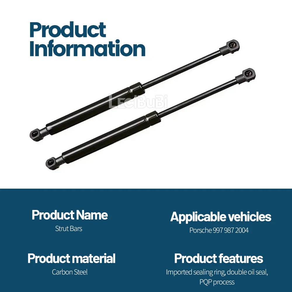 For Porsche 997 987 2004 2pcs Front Bonnet Hood Strut Lift Support Bars Gas Spring Dampers Rod Accessories 99751155101 4