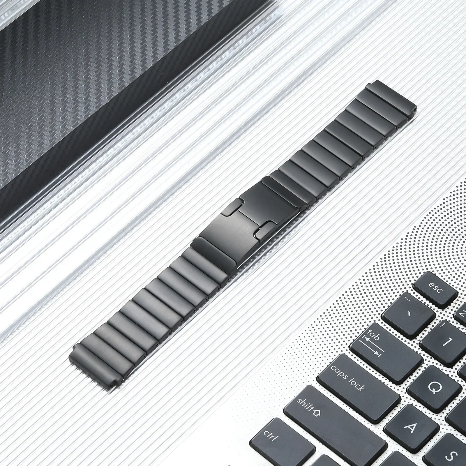 Premium 22mm Stainless Steel Metal Bracelet Watchband, Business Edition