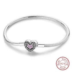 Sterling Silver Celestial and Clover Green Zircon Bracelet - 18cm (KJB099)
