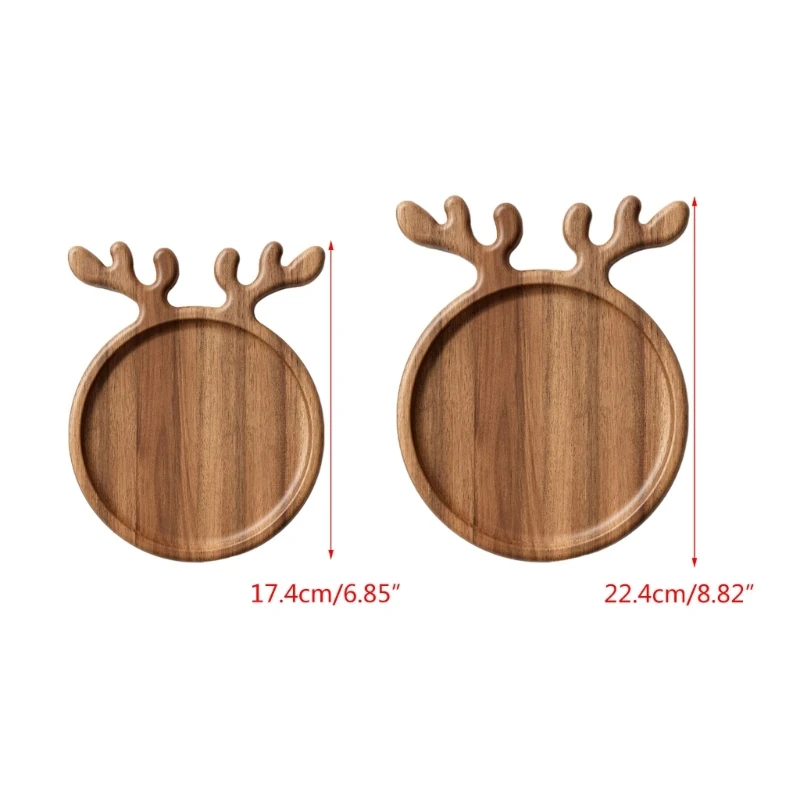 

Рождественский деревянный поднос в форме рога оленя, фруктовое ассорти, мясная доска