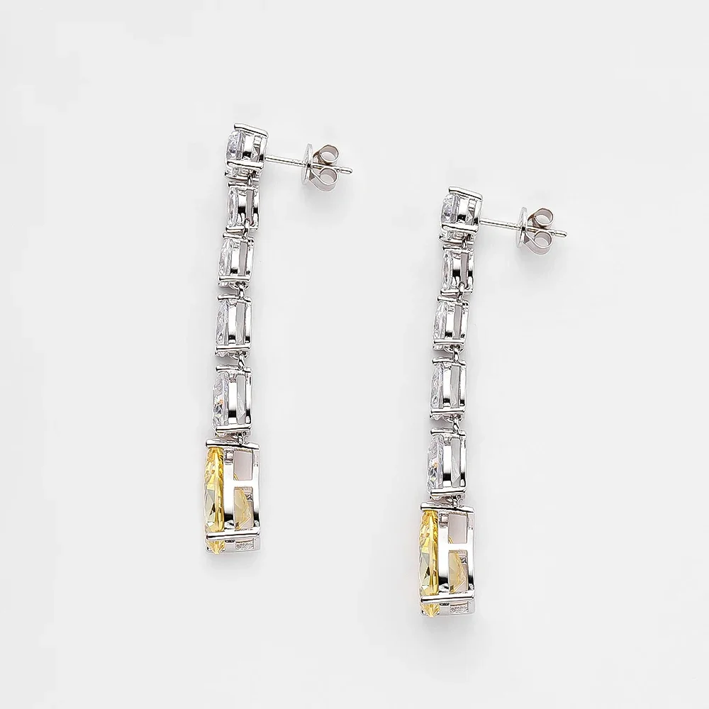 

Женские серьги-подвески из серебра 925 пробы, 9 х13 мм