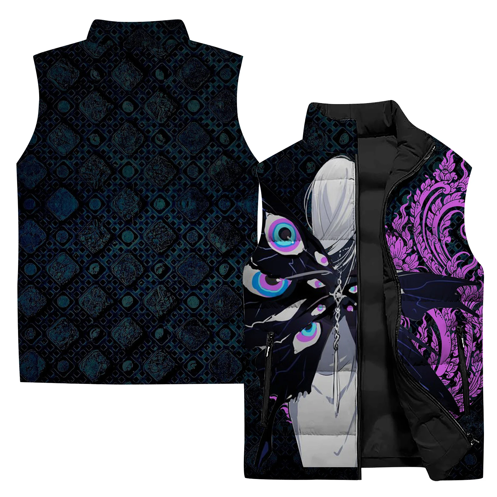 thumbnail image 1 of Chaleco frío para hombre Abrigos de protección contra el frío y el calor para hombre Tendencia de moda Estampado Ropa masculina moderna y versátil Chalecos masculinos, 1 of 5