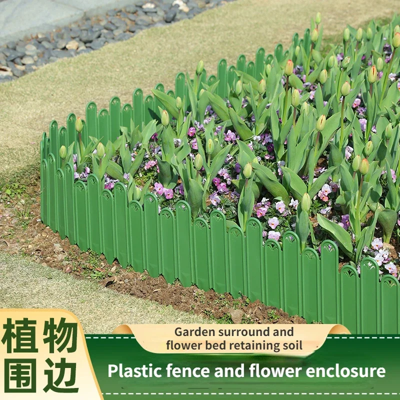 

Garden Soil Retaining Small Gardening Outdoor Decoration Plastic Courtyard Fence 5 Pieces Connected To Form 1 Meter