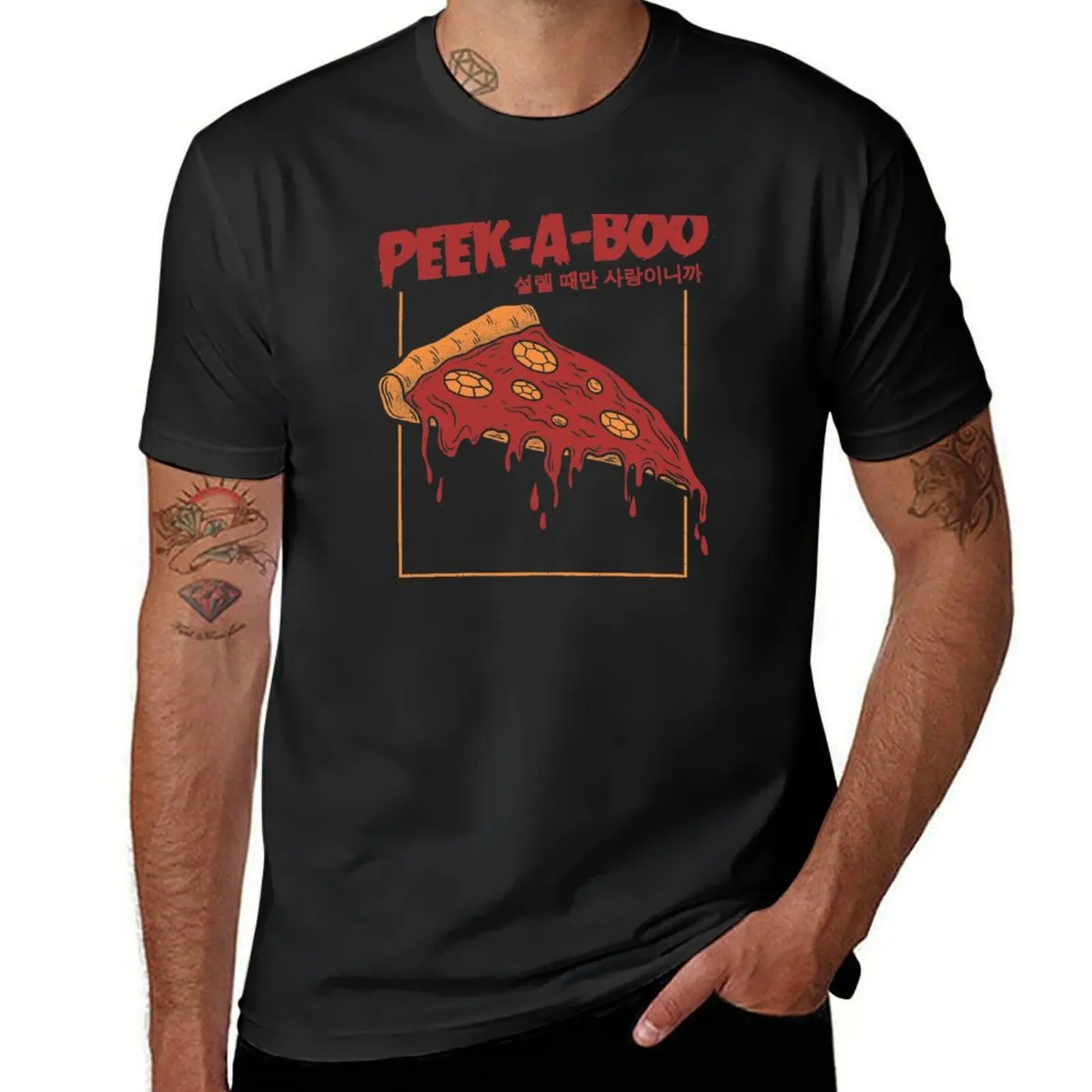 

Peek a Boo T-shirt plus sizes blanks korean fashion sweat big and tall t shirts for men