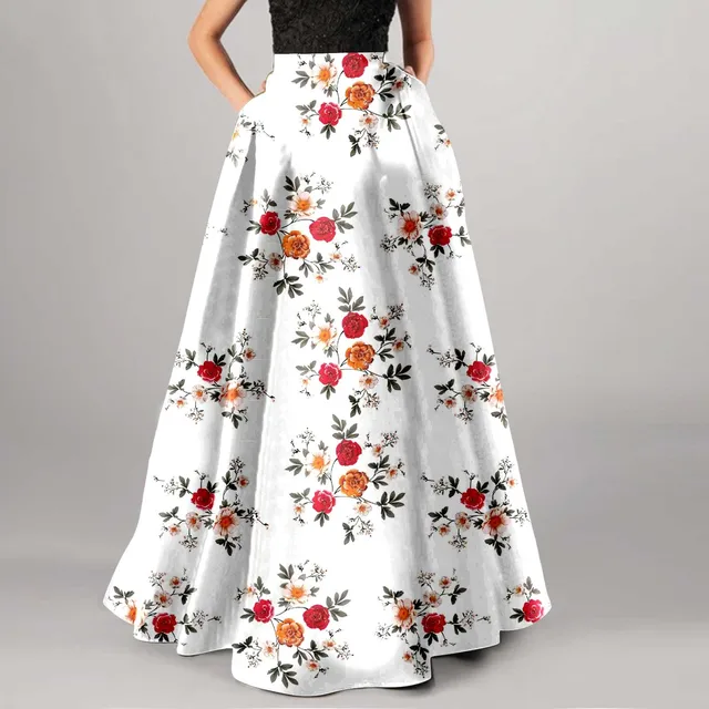 Plus Size Bohemian Floral Maxi Dress for Women with Pockets - Image 2