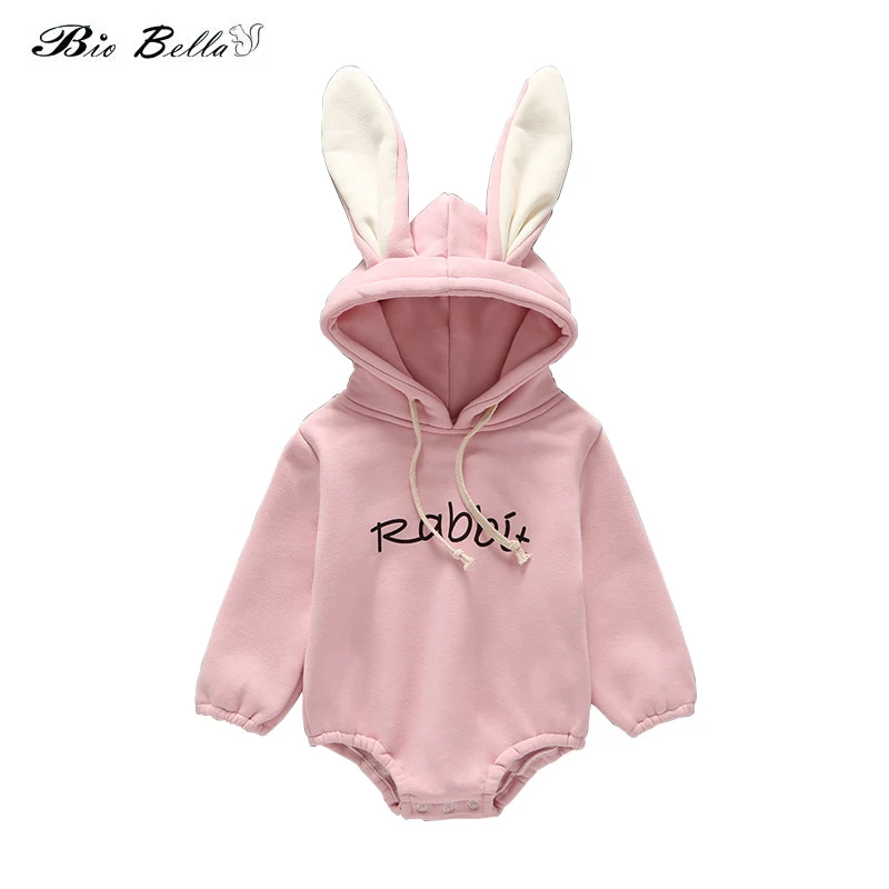 

New Baby Autumn Winter Clothes Bodysuit Clothes Cute Hooded Baby Plush Jumpsuits Clothes Warm Velvet Jumpsuit Girls Clothing