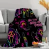 Halloween Horror Movie Blanket,Halloween Small Blanket,Soft Flannel Bed Blanket Living Room Sofa Bedroom Decoration Gift 1