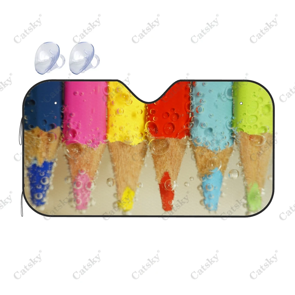 

Abstract - Pencil Car Windshield Cover Sun ShadeUniversal Folding Block UV Rays Sun Visor Protector for Auto Sedan Truck SUV