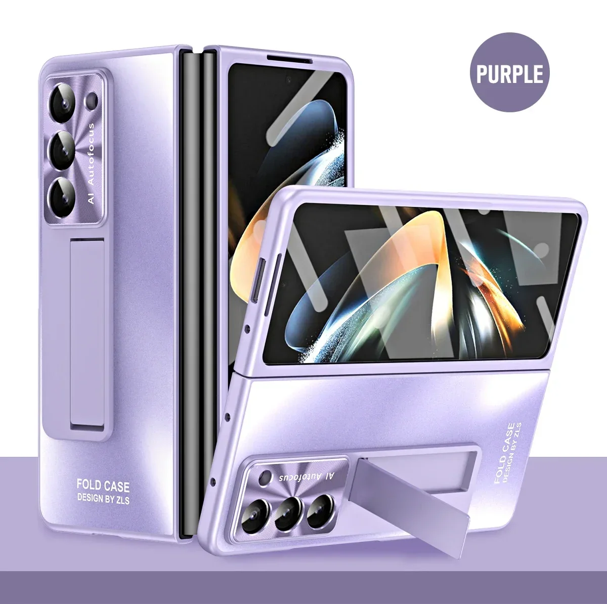 Plating Hinge 360° Shockproof Kickstand Case with Pen and Full Screen Protector