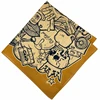 Retro Skull Pattern Bandana Head Scarf for Women Male Square Turbans Head Scarf Lightweight Yellow Street Hip Hop Headscarf 3