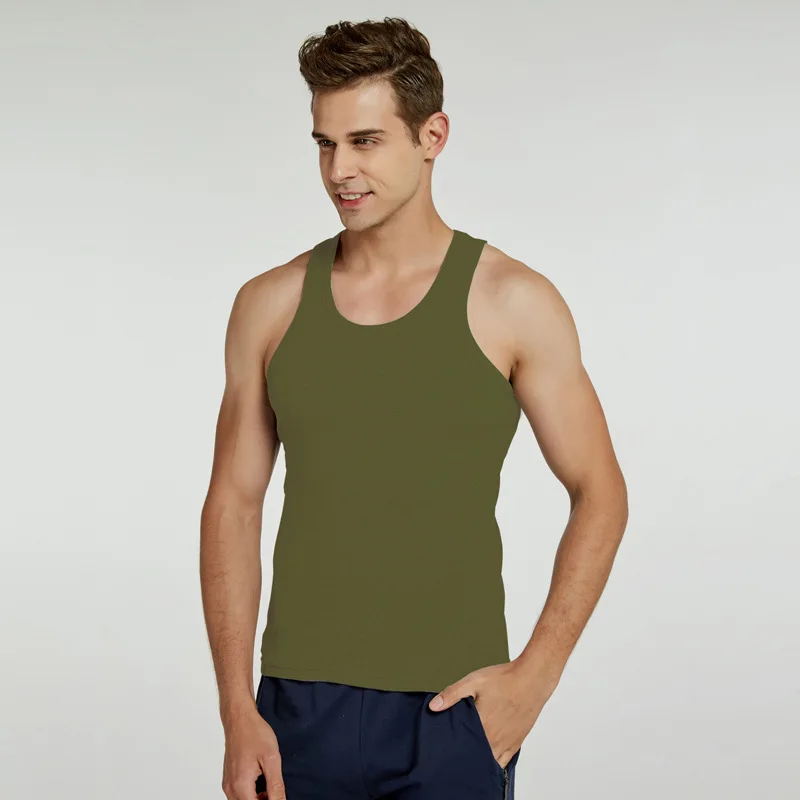 Sports Vest Men's Summer Pure Cotton Tank Top Slim Fit