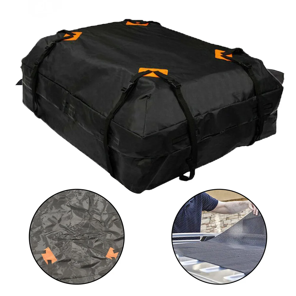 

420D Car Roof Bag Heavy Duty Cargo Luggage Storage Rooftop Bags Waterproof 425L Storage Bag Bicycle Accessories