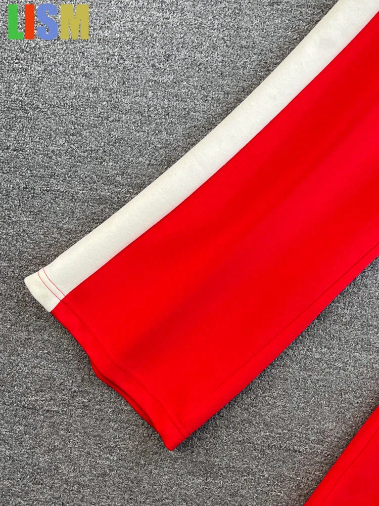 18.jpg LISM Women's tracksuit Streetwear Casual Tracksuit Two Piece Set Women Outfits Zip Up Crop Jacket Loose Wide Leg Pant Suit - view