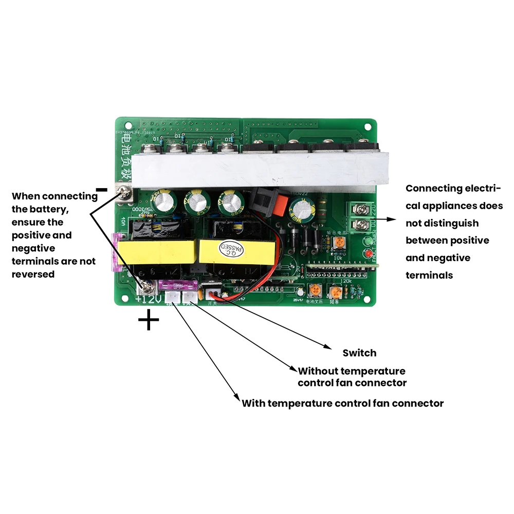 DC 12-14.5V에서 AC 220V로 변환하는 인버터 모듈 인버터 회로 기판 500W 주파수 12V에서 220V로 승압 컨버터 전원 보드