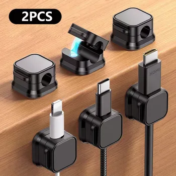Organizzatore Clip per cavi magnetici regolabili Supporto per cavi sotto la scrivania Organizzazione per la gestione dei cavi Supporto per cavi