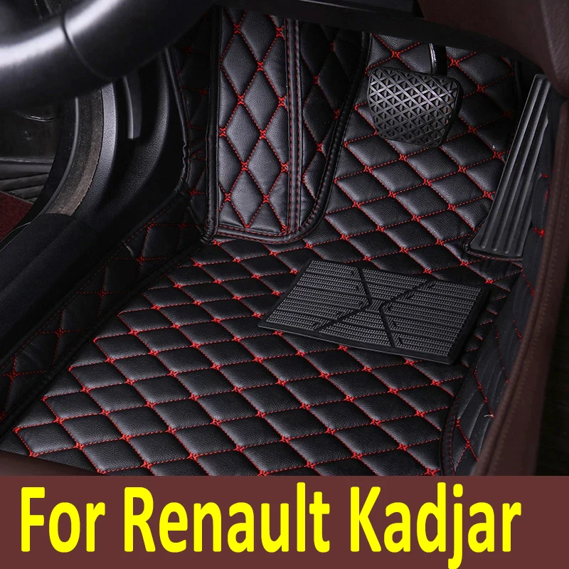 

Напольные коврики для Renault Kadjar 2019 2018 2017 2016 2015, коврики для интерьера, кожаные декоративные детали для стайлинга, автомобильные аксессуары