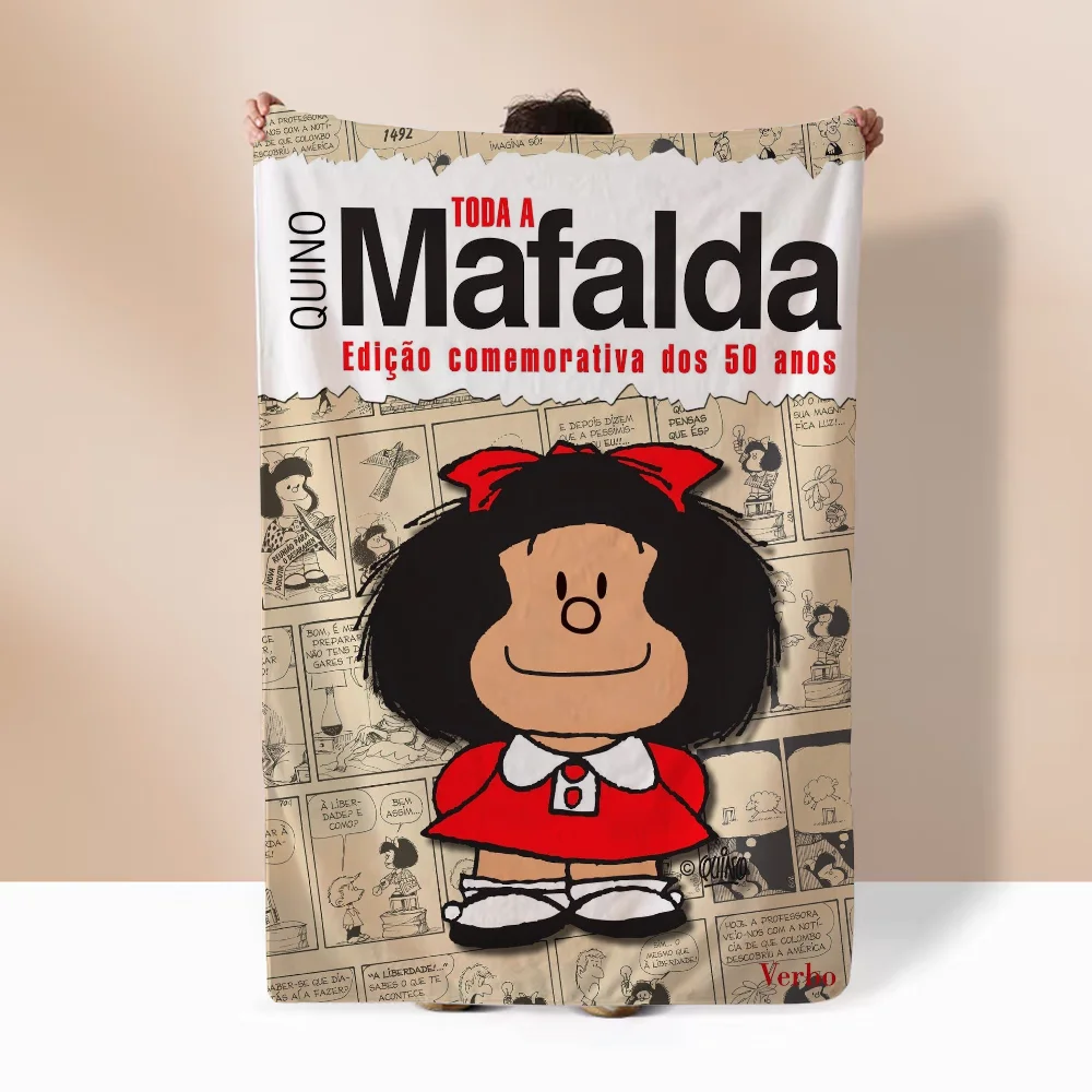 Mafalda Funny Blanket for Sofas Custom Blankets Sofa Decoration Bed Throw Luxury Bedding Knitted Plaid Beach Towel Home Interior 2