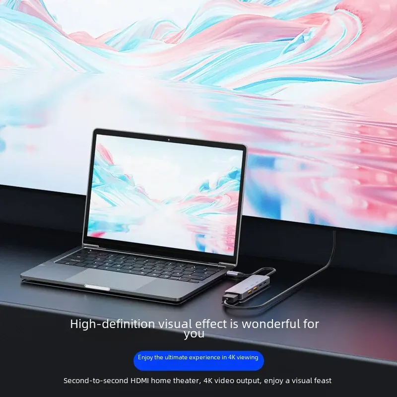 C타입 USB 3.2 허브 분배기, HDMI 컨버터, 고화질 4K 60hz 화면 복제 확장 도킹 스테이션, 10g