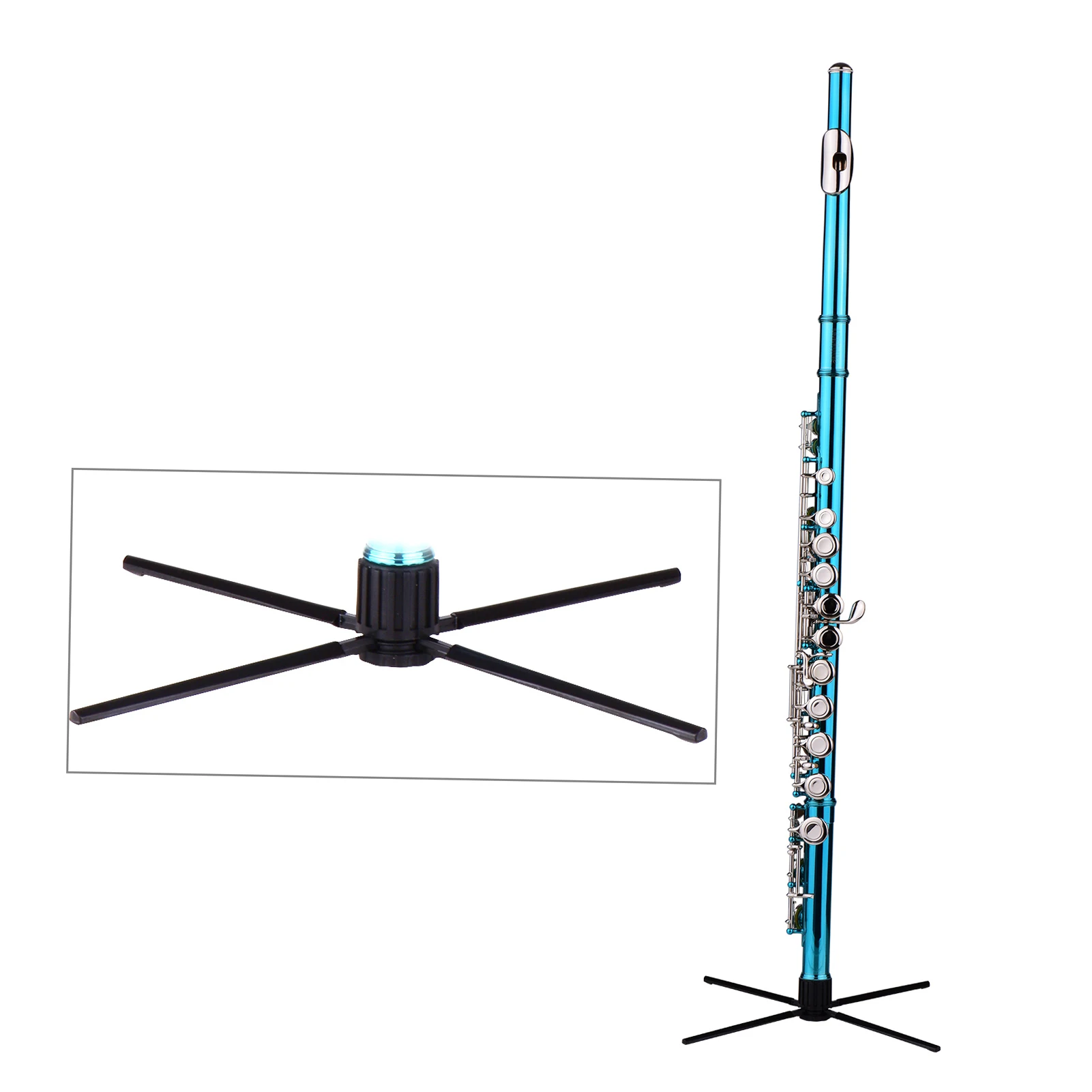 Western Concert Flute Cupronickel Plated Silver 16 Holes C Key Woodwind Instrument With Cleaning Cloth Stick Gloves Mini Screwdriver Padded Case