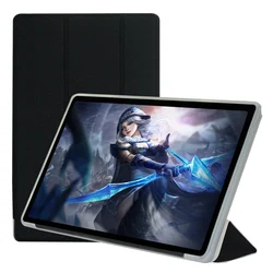 Ultra Slim Tri-Fold Leather Tablet Case with Soft TPU Back for MaxPad I11Plus 10.4 (Black)