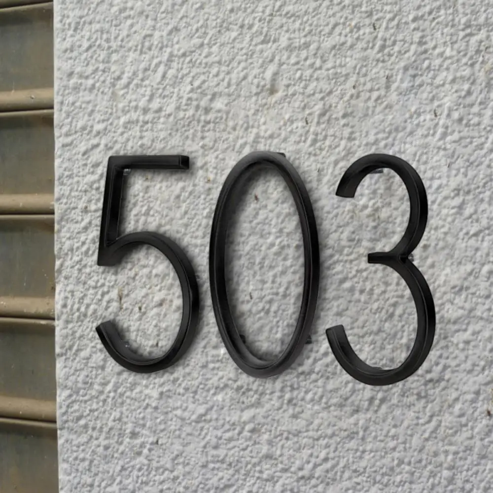 Details about   House Number 125mm Floating Letters Big Modern Door Black Alphabet Home Outdoor 