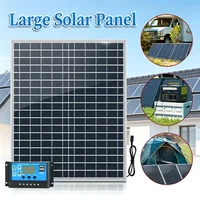 Kit de panneaux solaires 500W avec contrôleur 12V, alimentation en silicium polycristallin, système de cellules solaires rechargeables portables pour l'extérieur 1