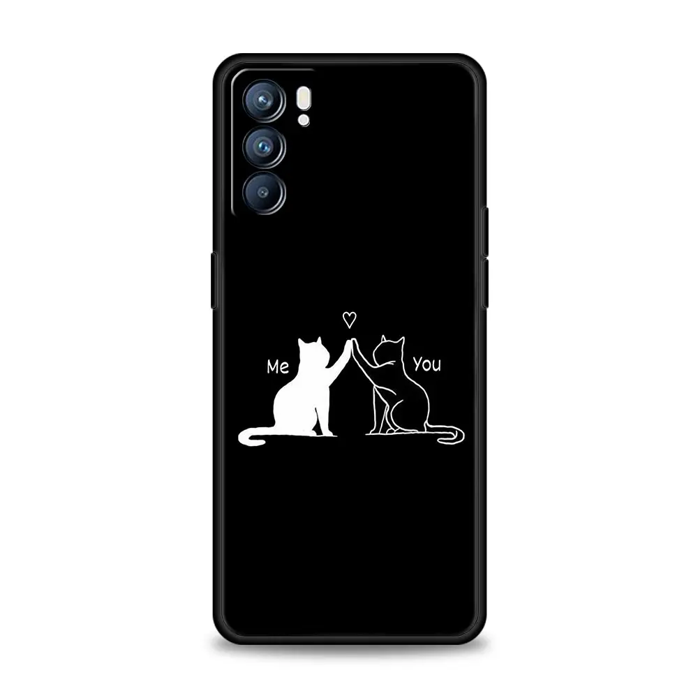 Sleek Black Cat Design Phone Case Cover
