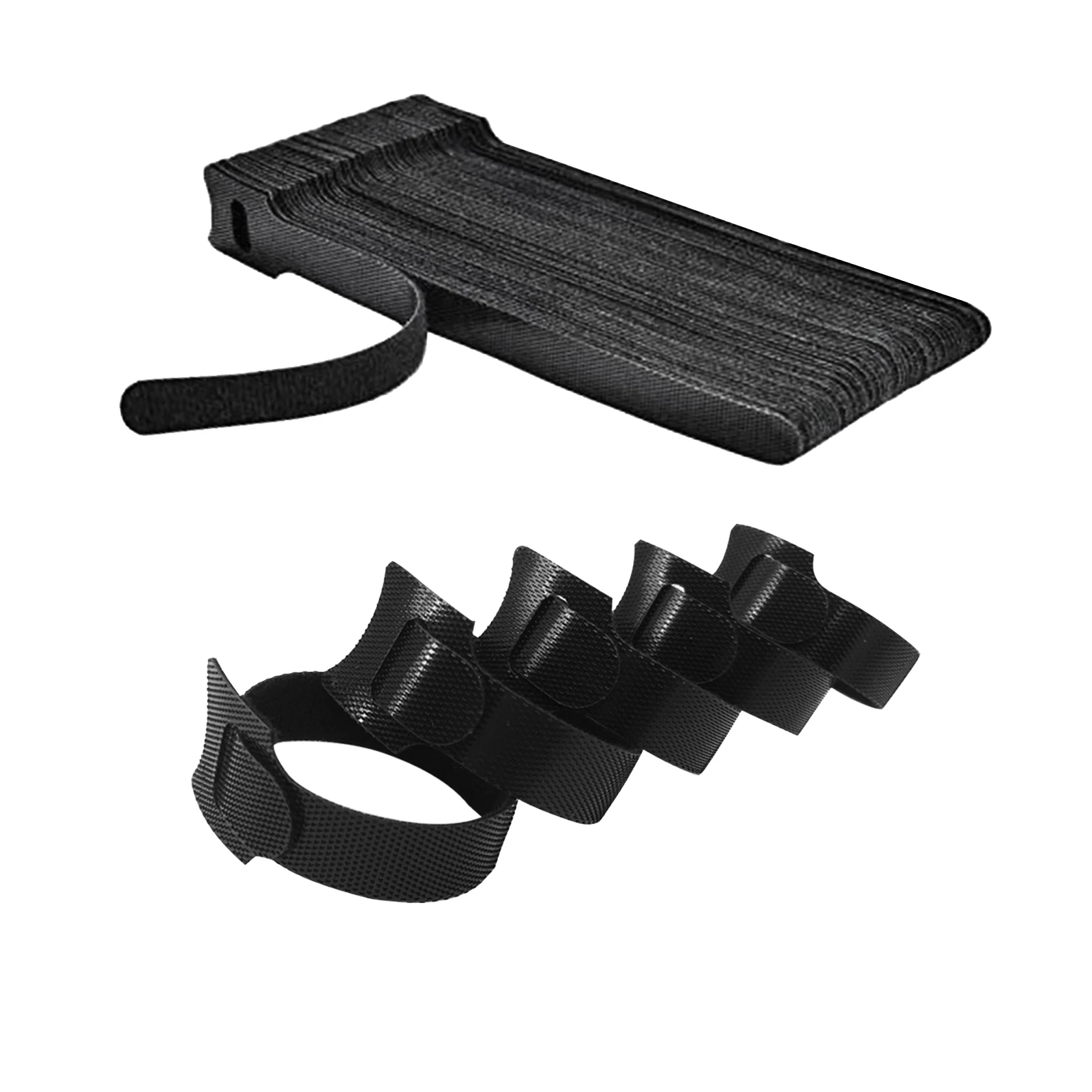 VELCRO® Brand 15 adjustable ties 20cm x 12mm BLACK