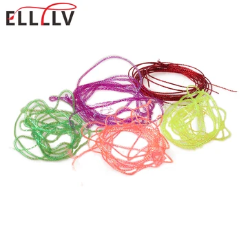 바디 소재 UV 진주 점멸기 스트링 플라이 타이 미드 리빙 님프 스트리머, 팩 당 2 야드, 1mm