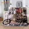 Route 66 Retro America Historic Mother Road,mãe Estrada Blanket,Soft Throw Blanket for Home Bedroom Bed Sofa Picnic Child GiftA 3