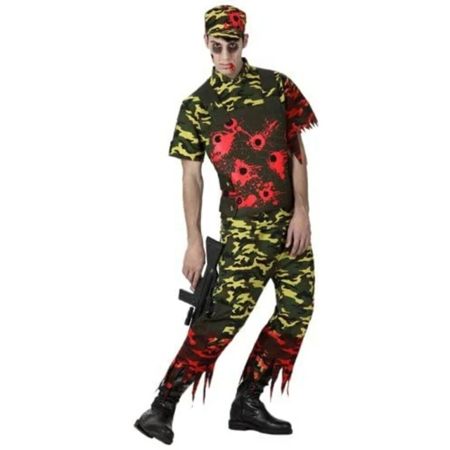 Disfraz Militar Sangriento Adulto Hombre Para Fiesta Halloween