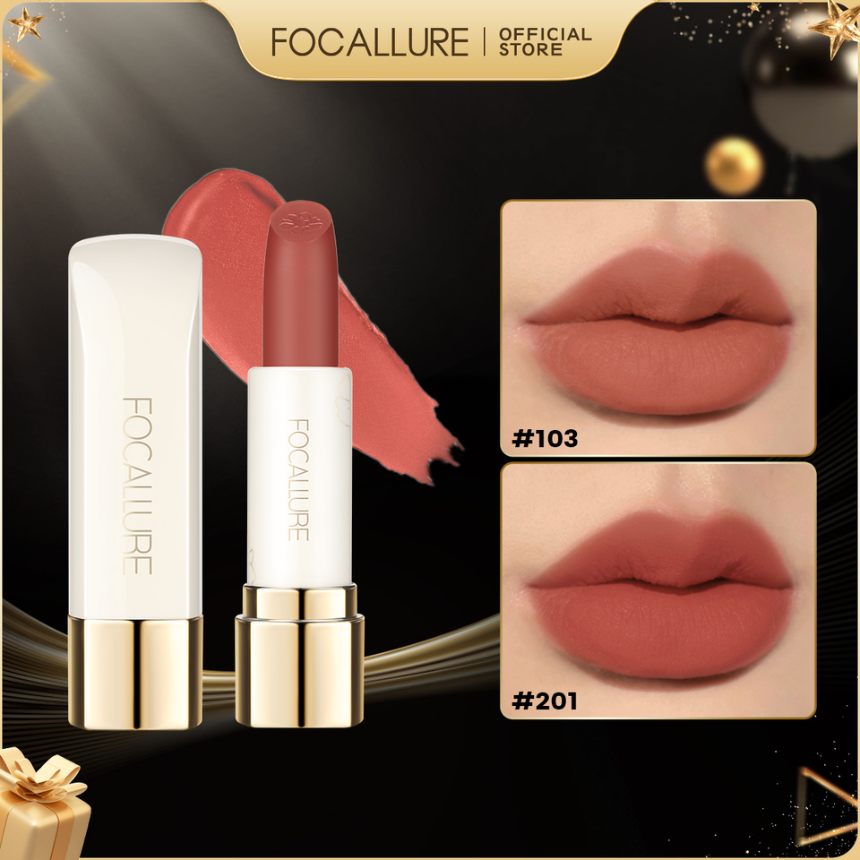 Focallure Natural Matte Lipstick Waterproof Long Lasting Smooth Lip Stick Lightweight Lipsticks Makeup Cosmetics For Women - Lipstick