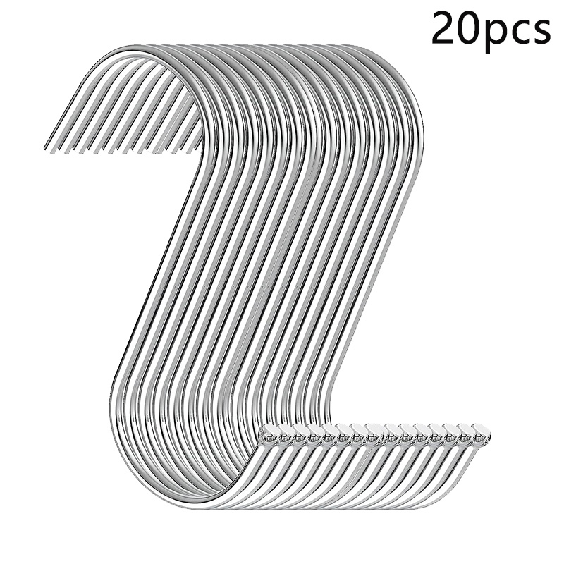 Stainless Steel S Hooks with  Utensil Meat Clothes Hanger Hanging Hooks for Butcher Shop Kitchen Baking Tools