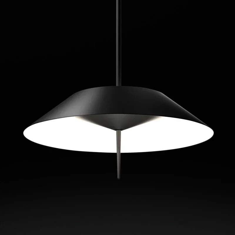 Description Picture 3 of itemModern minimalist restaurant LED chandelier painted umbrella metal Nordic dining table living room home decoration chandelier