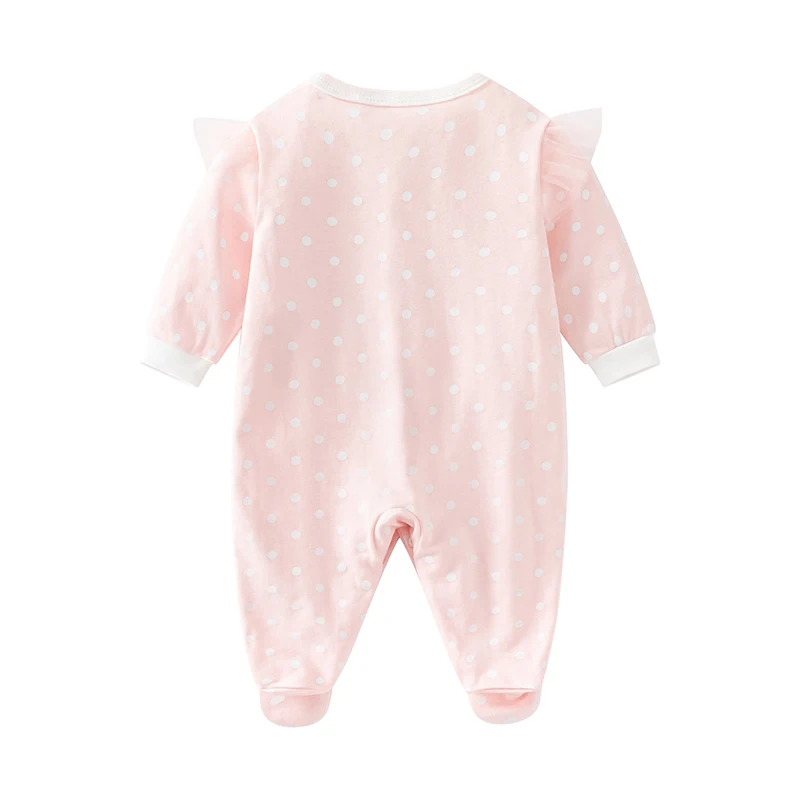 Baby Clothes Baby Long-Sleeved Jumpsuit Pure Cotton Newborn Pajamas Baby Girl Spring and Summer
